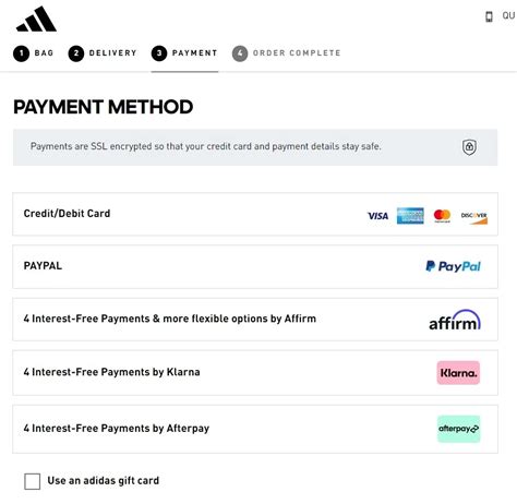 does Adidas pay Afterpay